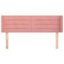 Voir la diapositive 3 : VIDAXL Tete de lit avec oreilles Rose 147x16x78/88 cm Velours