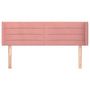 Voir la diapositive 3 : VIDAXL Tete de lit avec oreilles Rose 147x16x78/88 cm Velours