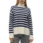 Vero Moda Pull Blanc/ Femme Vero  oda Fantastic Rollneck. Coloris disponibles : Bleu