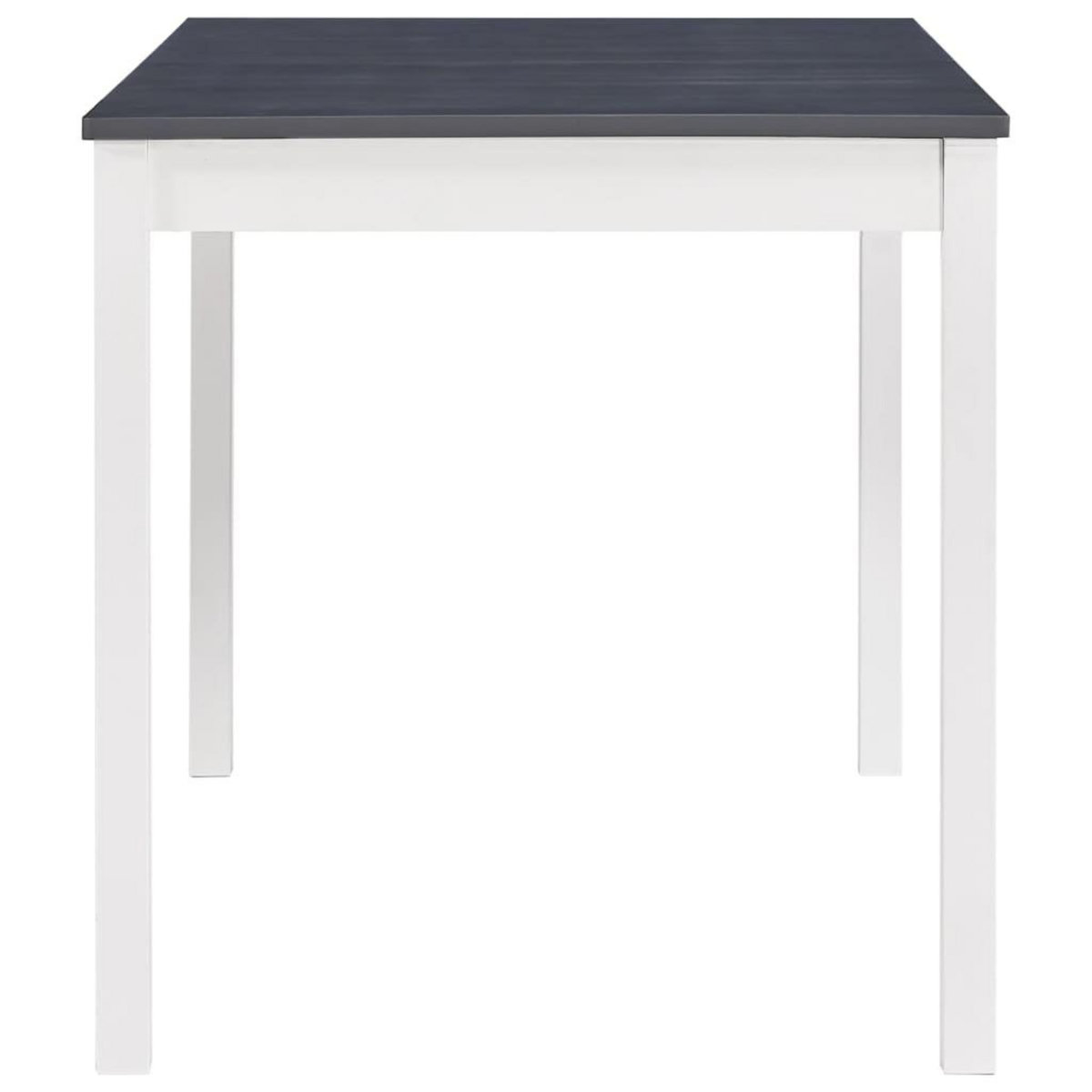 VIDAXL Table a manger Blanc et gris 140x70x73 cm Bois de pin
