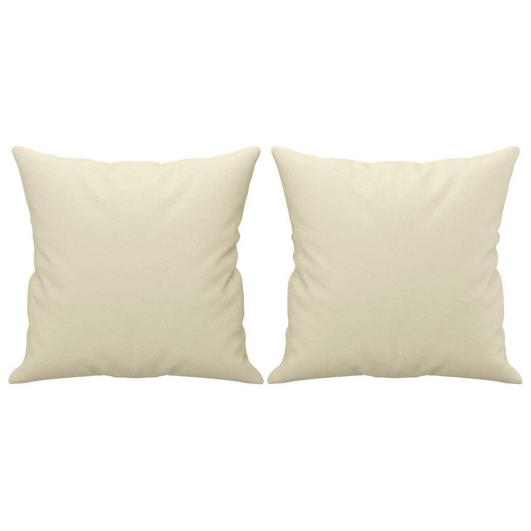 Voir la diapositive 5 : VIDAXL Ensemble de canapes 2 pcs avec coussins creme similicuir