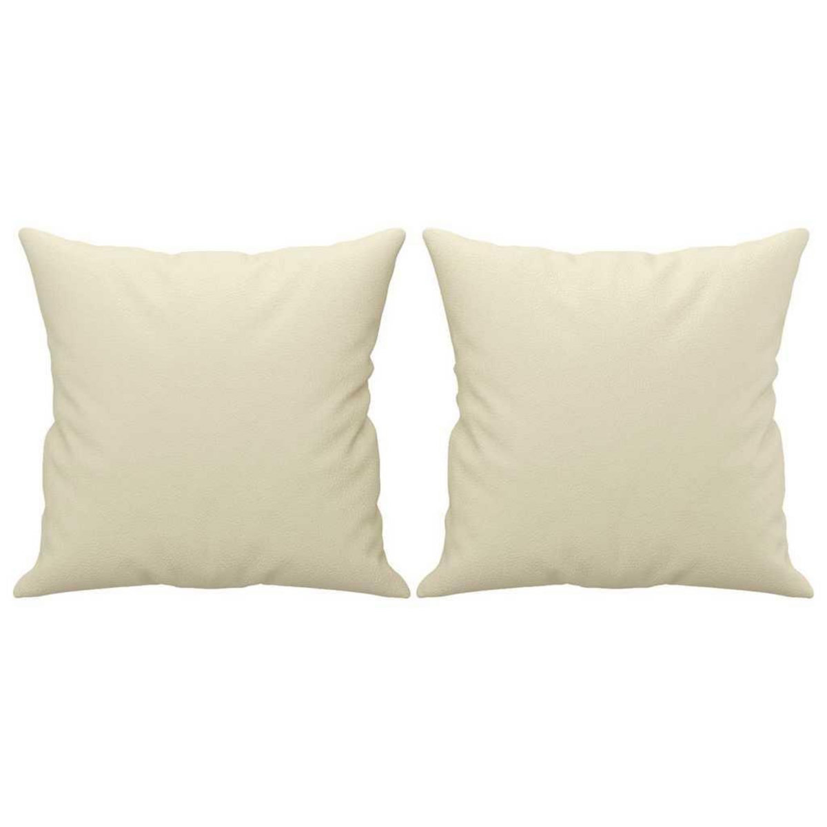 VIDAXL Ensemble de canapes 2 pcs avec coussins creme similicuir