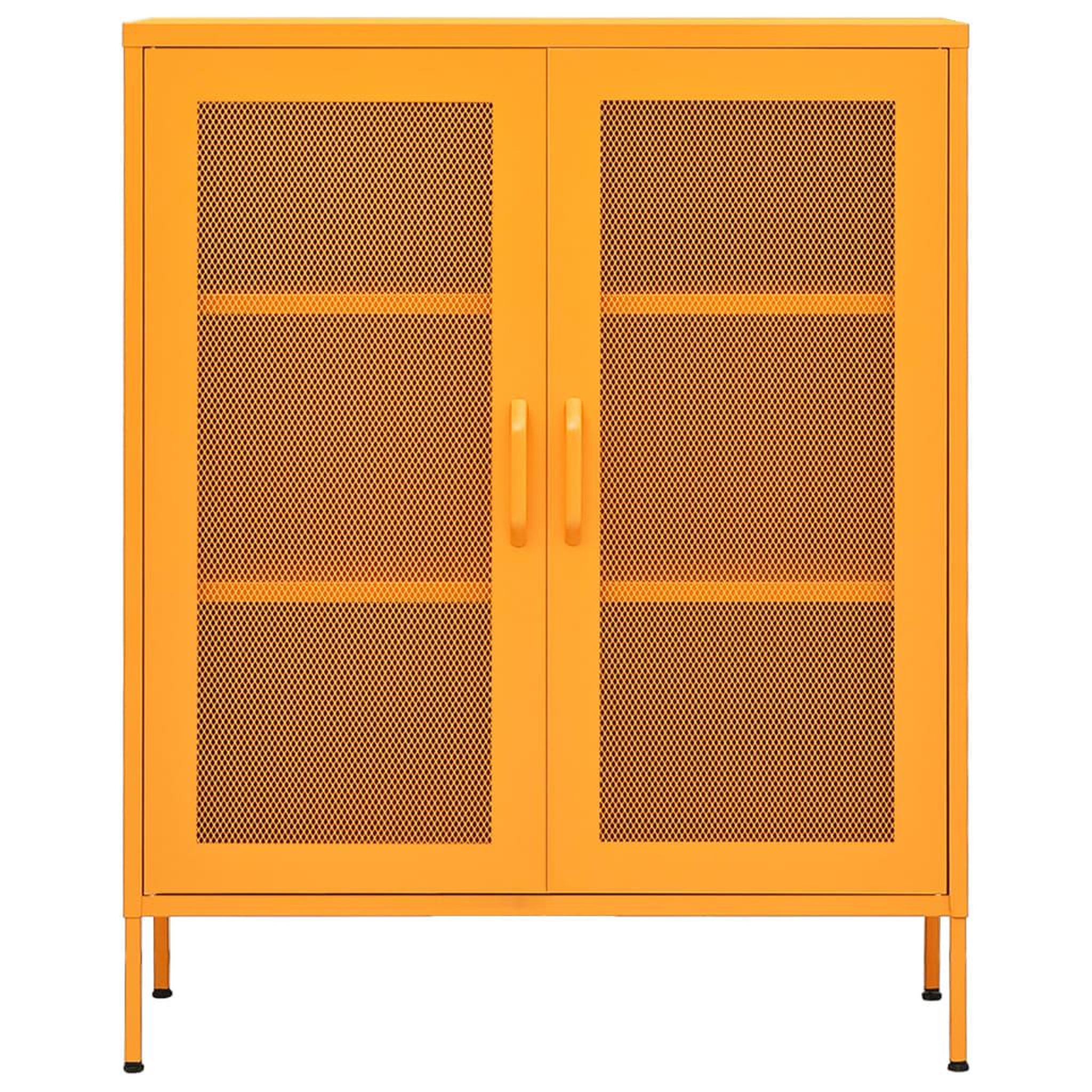Voir la diapositive 3 : VIDAXL Armoire de rangement Jaune moutarde 80x35x101,5 cm Acier