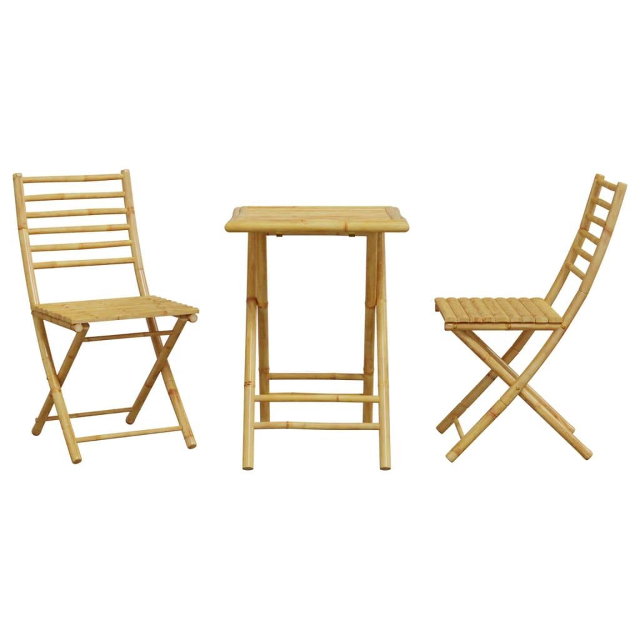Voir la diapositive 4 : VIDAXL Ensemble de bistro 3 pcs bambou