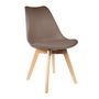 Voir la diapositive 2 : Paris Prix Lot de 4 Chaises Scandinave  Coquil  81cm Taupe