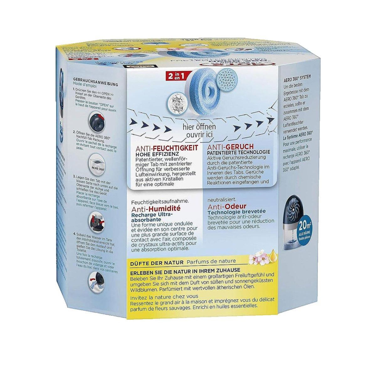 PATTEX Tablettes de recharge Pattex AERO 360° pour déshumidificateur 450 g