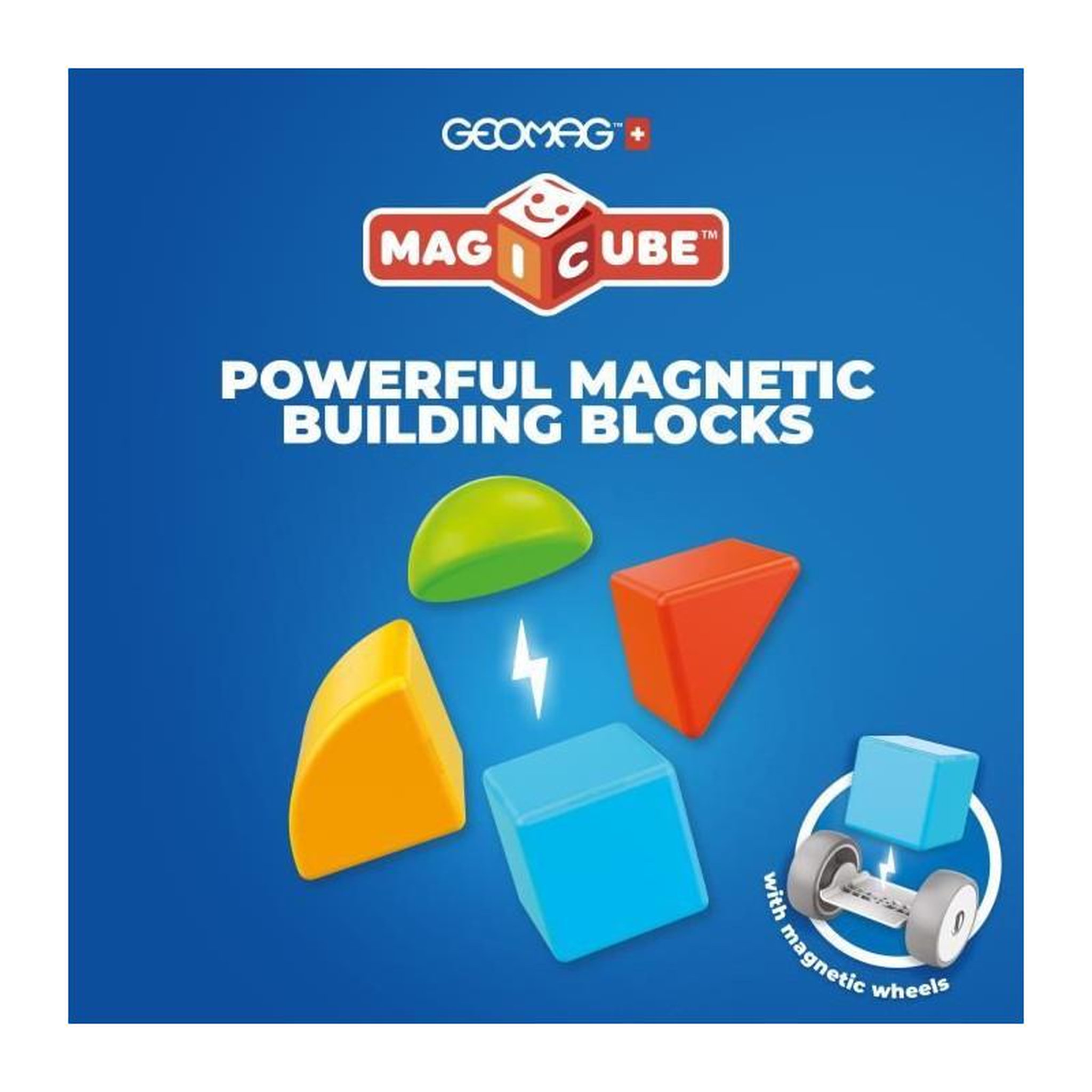 Voir la diapositive 3 : Geomag Blocs magnétiques - GEOMAG - Magicube 308 - 10 pieces - Formes variées - Véhicules - Plastique recyclé