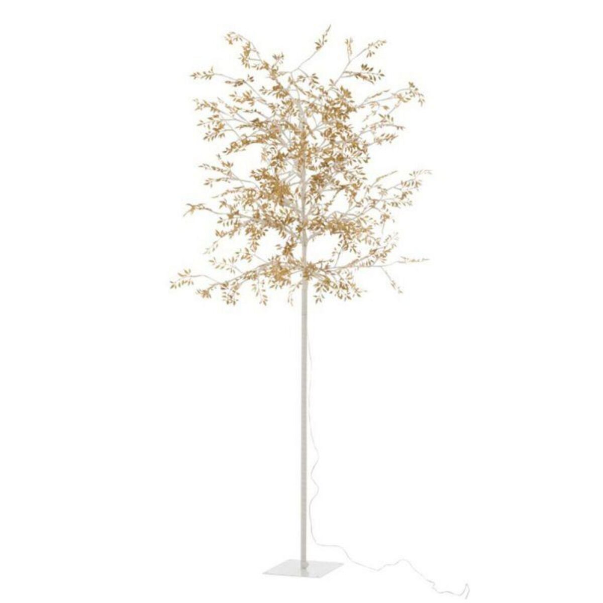 Branche décorative 5 feuilles blanche 80 cm