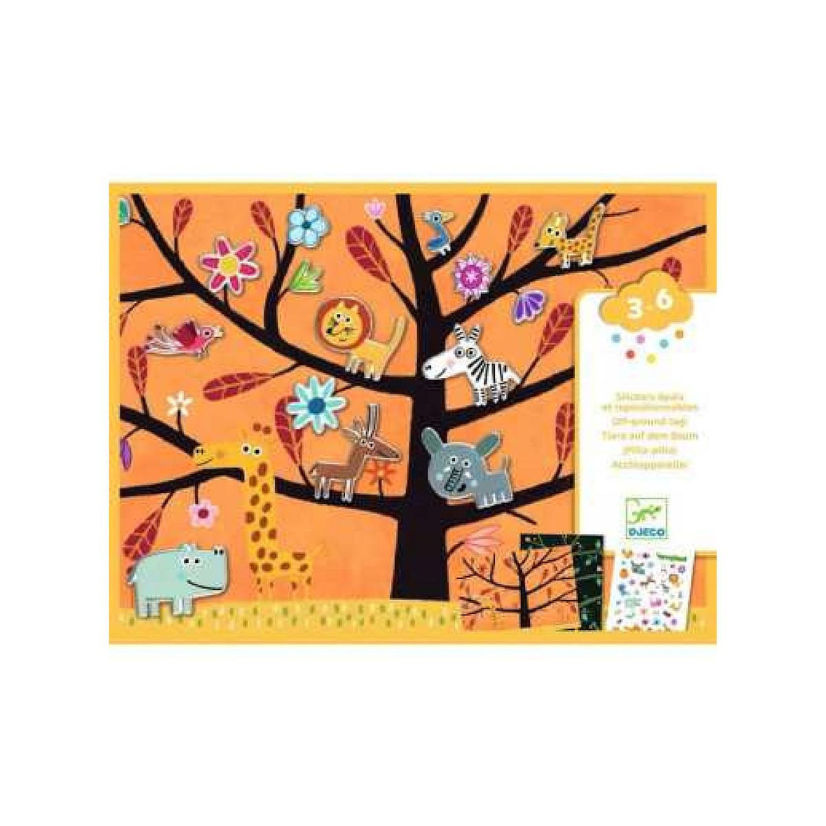 Djeco CREER AVEC DES STICKERS - Chat-perche