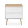 Voir la diapositive 4 : VS VENTA-STOCK Table de chevet Desi 2 tiroirs couleur Blanc
