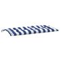 Voir la diapositive 2 : VIDAXL Coussin de banc de jardin rayures bleues et blanches 100x50x7cm
