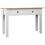 Voir la diapositive 1 : VIDAXL Table console Blanc 110x40x72 cm Pin solide Gamme Panama