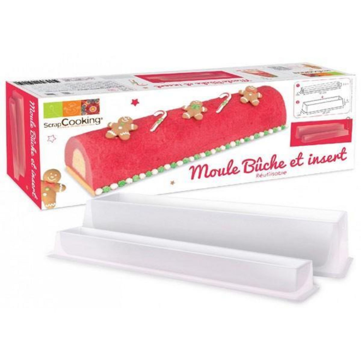 SCRAPCOOKING Moule à Bûche de Noël + insert