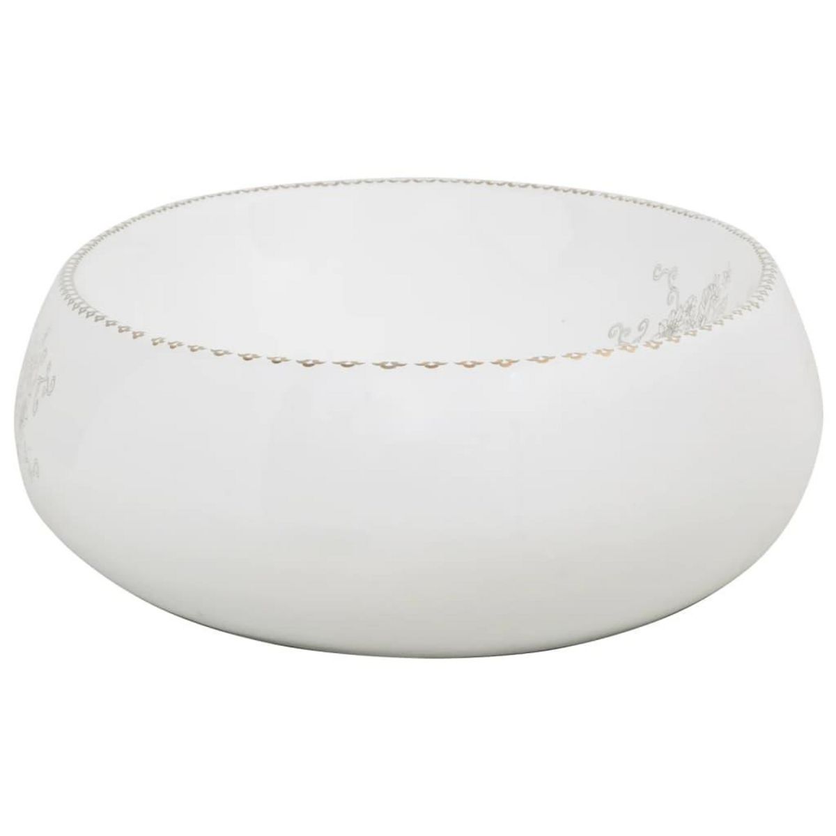 VIDAXL Vasque a poser blanc ovale 59x40x15 cm ceramique