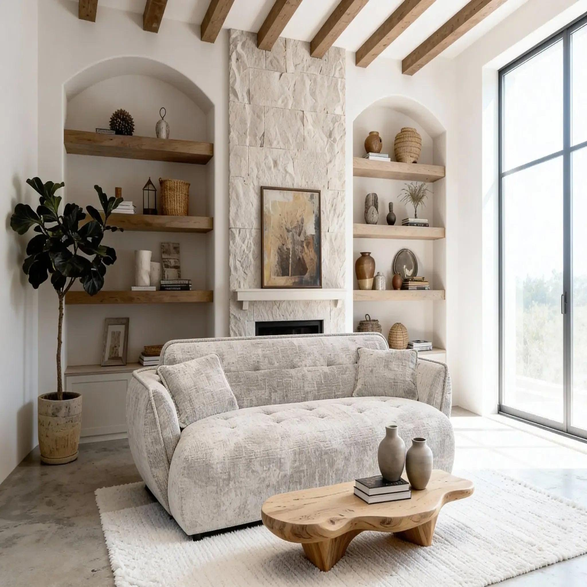 Voir la diapositive 2 : CASANOVA PARIS Mona - canapé droit tissu chenille 3 places