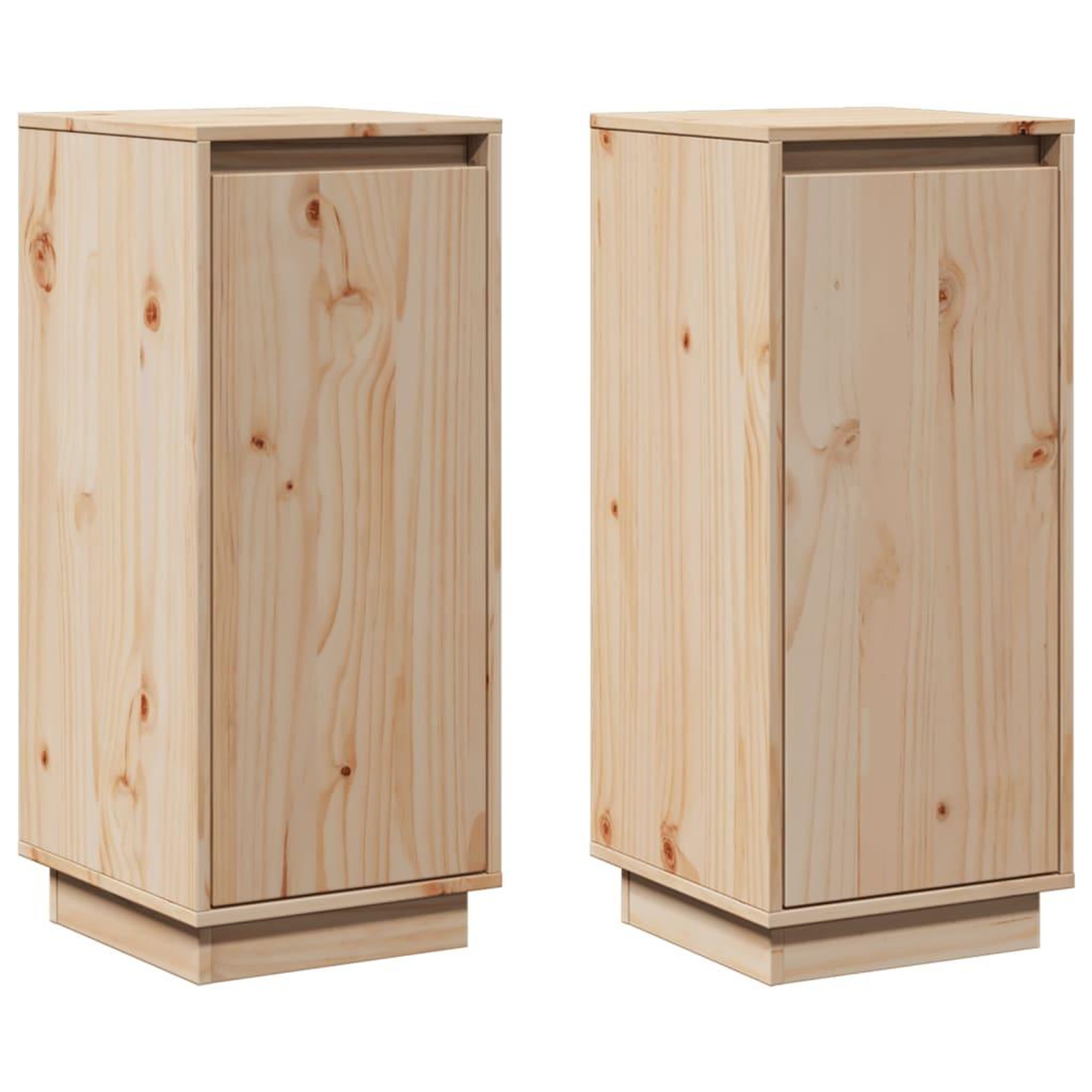 Voir la diapositive 2 : VIDAXL Buffets 2 pcs 31,5x34x75 cm Bois massif de pin