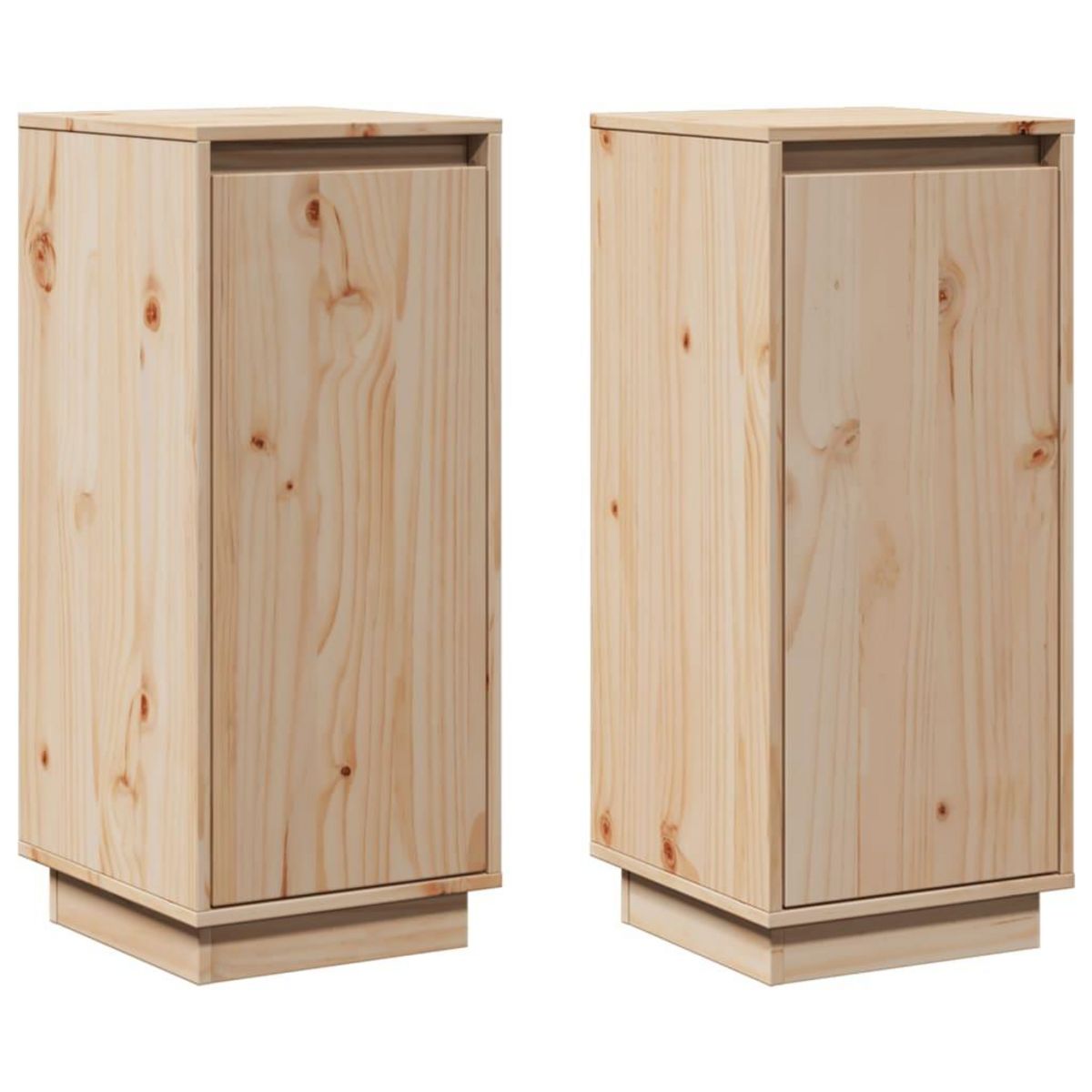VIDAXL Buffets 2 pcs 31,5x34x75 cm Bois massif de pin