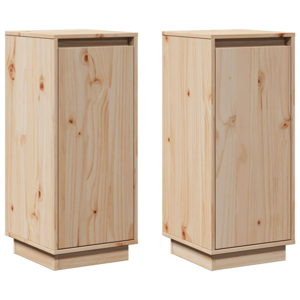 VIDAXL Buffets 2 pcs 31,5x34x75 cm Bois massif de pin