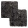 Voir la diapositive 1 : VIDAXL Coussins de chaise lot de 2 Gris clair 40x40cm Mouton veritable