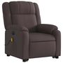 Voir la diapositive 4 : VIDAXL Fauteuil inclinable de massage electrique Marron fonce Tissu