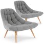 Voir la diapositive 1 : Paris Prix Lot de 2 Fauteuils Scandinaves  Johan  102cm Gris
