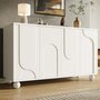 Voir la diapositive 5 : MERAX Buffet 4 porte(s) 0 tiroir(s) - 120 cm blanc mdf