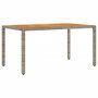 Voir la diapositive 2 : VIDAXL Table de jardin et dessus en bois d'acacia gris resine tressee
