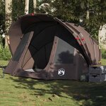 VIDAXL Tente de peche 5 personnes marron impermeable