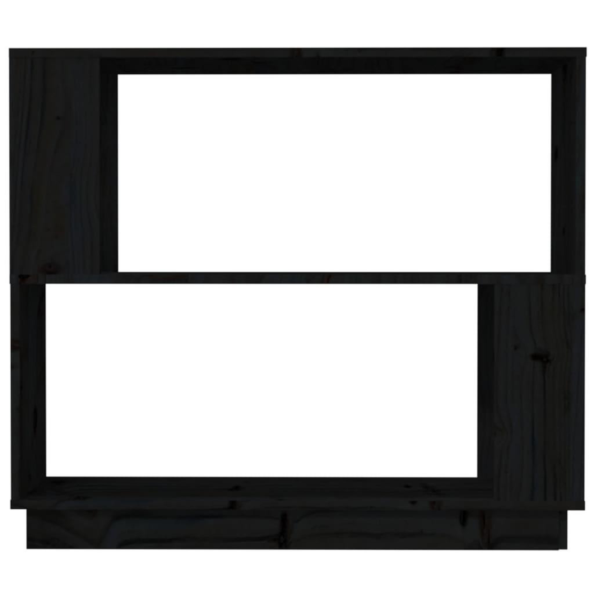 Voir la diapositive 5 : VIDAXL Bibliotheque/Separateur de piece Noir 80x25x70 cm Pin massif