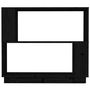 Voir la diapositive 5 : VIDAXL Bibliotheque/Separateur de piece Noir 80x25x70 cm Pin massif