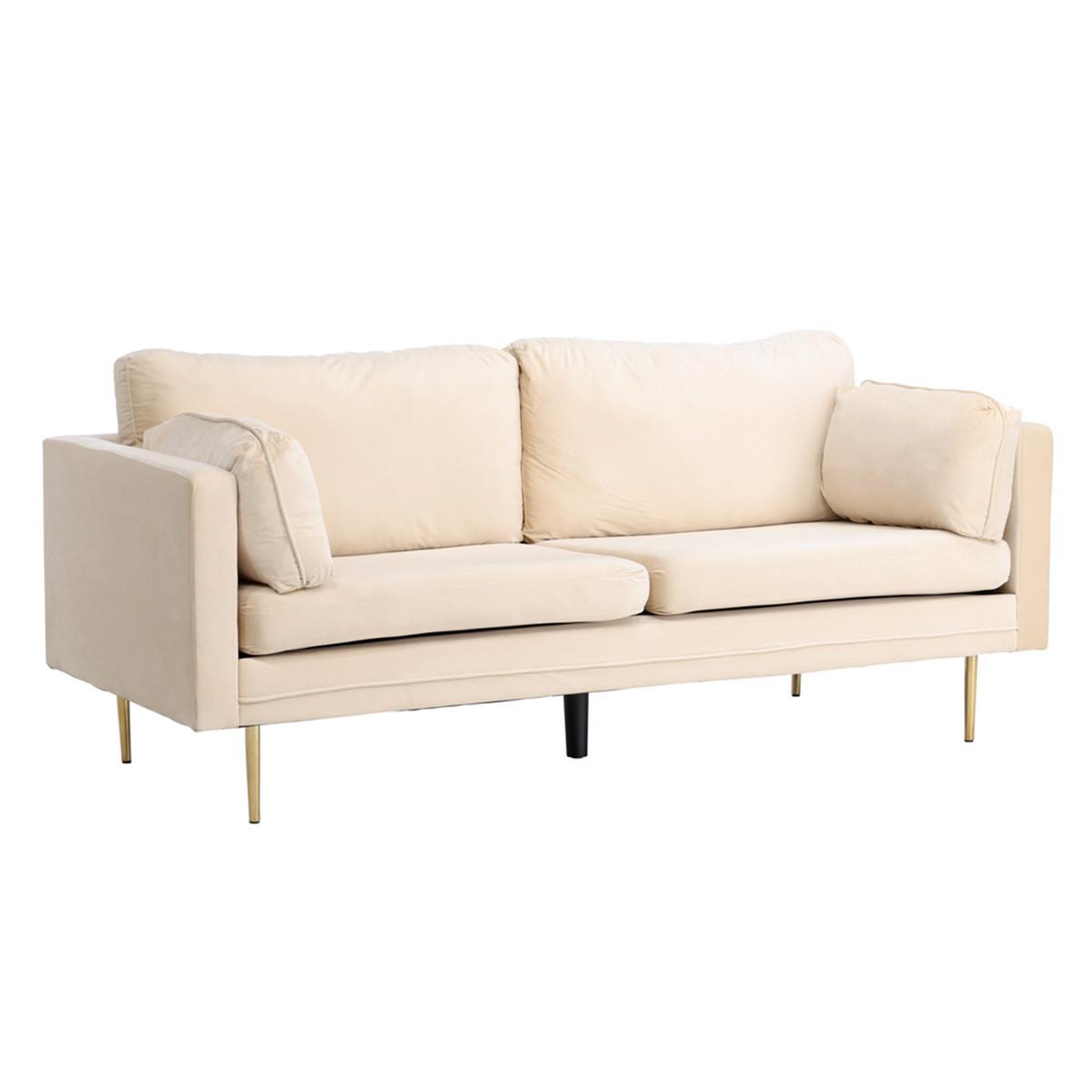Paris Prix Canapé 3 places en velours  boom  203cm beige & or