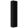 Voir la diapositive 2 : VIDAXL Bibliotheque Noir 40x30x189 cm Bois d'ingenierie