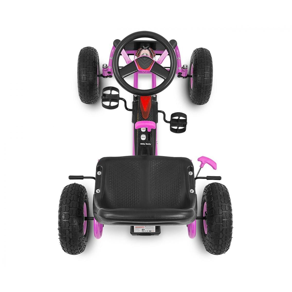 MILLY MALLY Kart à Pédales Thor en Rose pour Enfants - Expérience de Pilotage Sportif