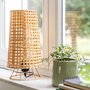 Voir la diapositive 4 : Paris Prix Lampe à Poser en Rotin  Léna  36cm Naturel