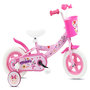 Voir la diapositive 1 : MINNIE Vélo enfant 10'' Minnie / Disney , 2 stabilisateurs amovibles, garde boues et panier avant ! Marque