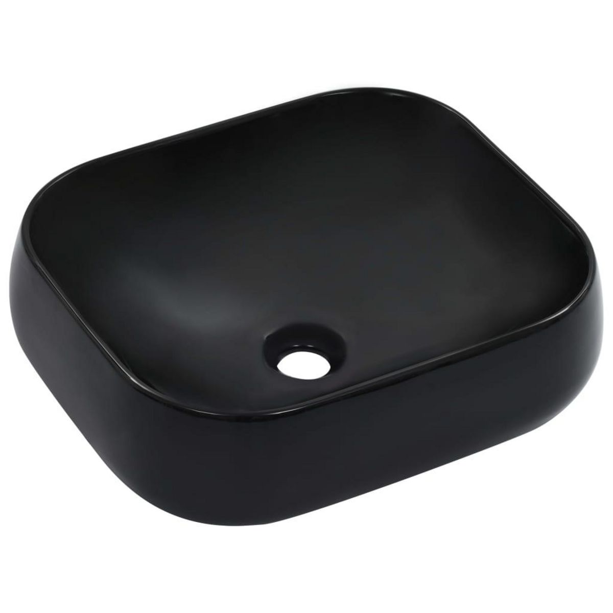VIDAXL Lavabo 44,5 x 39,5 x 14,5 cm Ceramique Noir