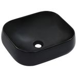 VIDAXL Lavabo 44,5 x 39,5 x 14,5 cm Ceramique Noir