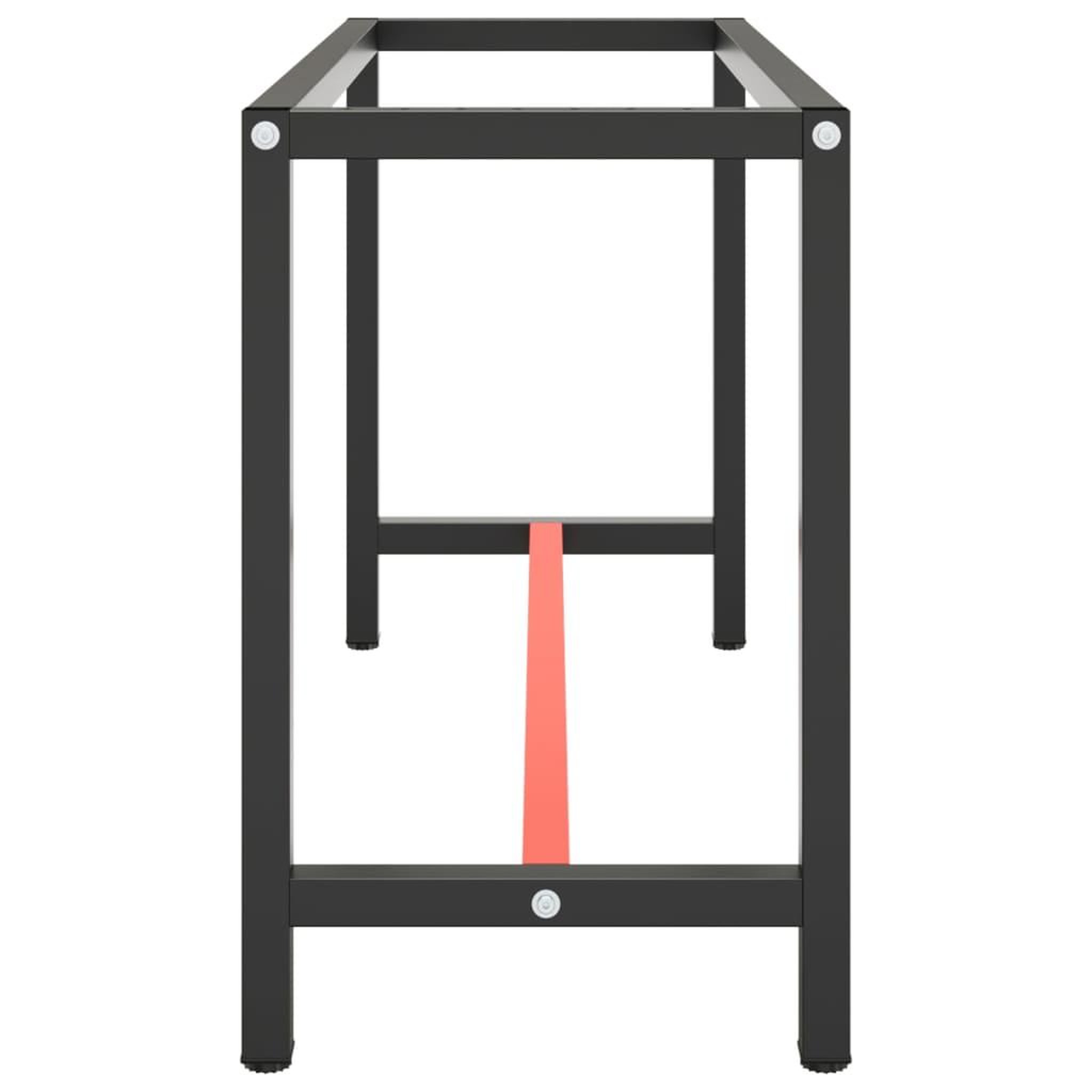 Voir la diapositive 4 : VIDAXL Cadre de banc de travail Noir et rouge mat 140x50x79 cm Metal