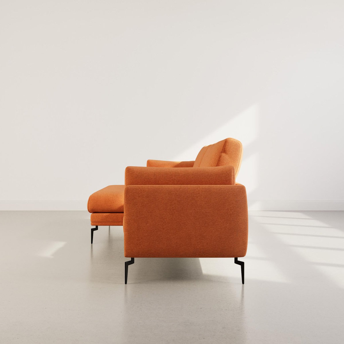 LISA DESIGN Carlos - canapé d'angle gauche 4 places ultra moelleux en tissu texturé