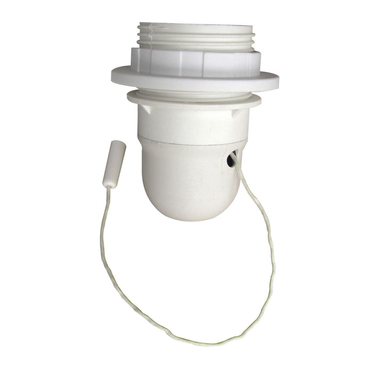 CENTRALE BRICO Douille 1/2 fil et baguette E27 TIBELEC, plastique, blanc 60 W