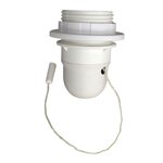 CENTRALE BRICO Douille 1/2 fil et baguette E27 TIBELEC, plastique, blanc 60 W