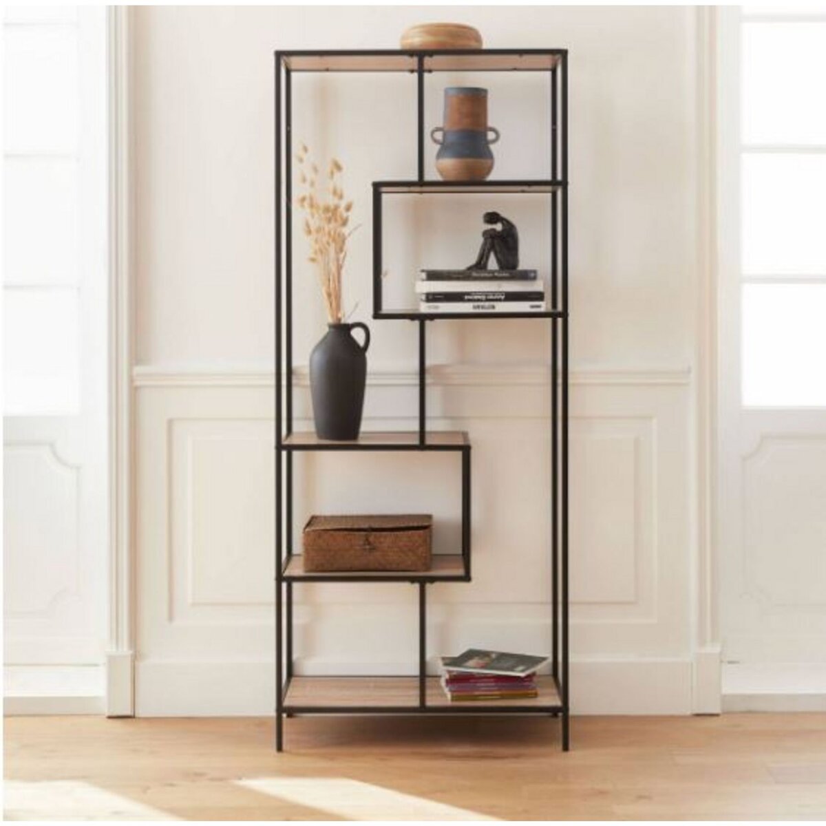 ATMOSPHERA Etagère 6 étages métal noir L90cm CAPUCINE
