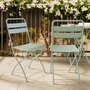 Voir la diapositive 3 : Rendez vous déco Table et chaises de jardin pliantes 4 personnes en métal vert-Yumi