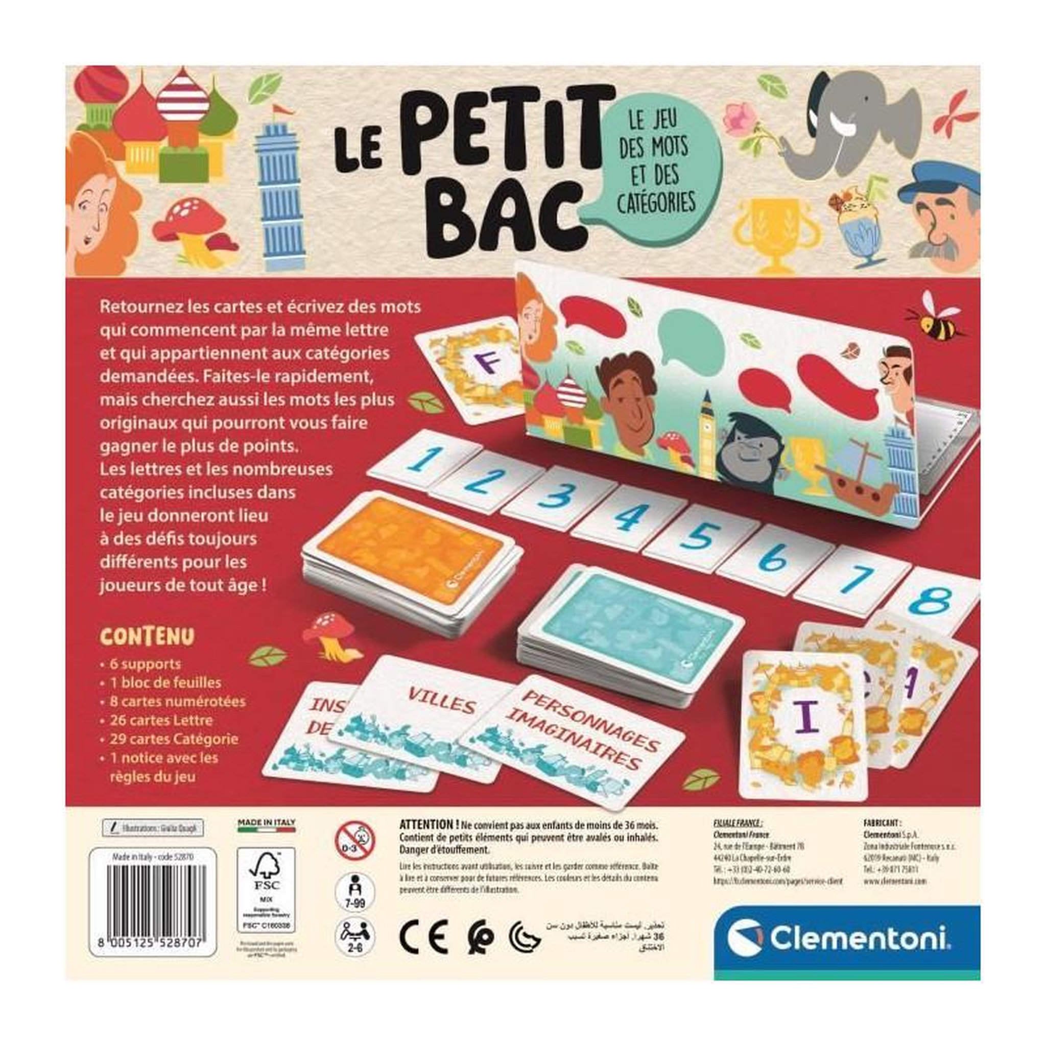 Voir la diapositive 6 : CLEMENTONI Le petit bac, jeu de société CLEMENTONI
