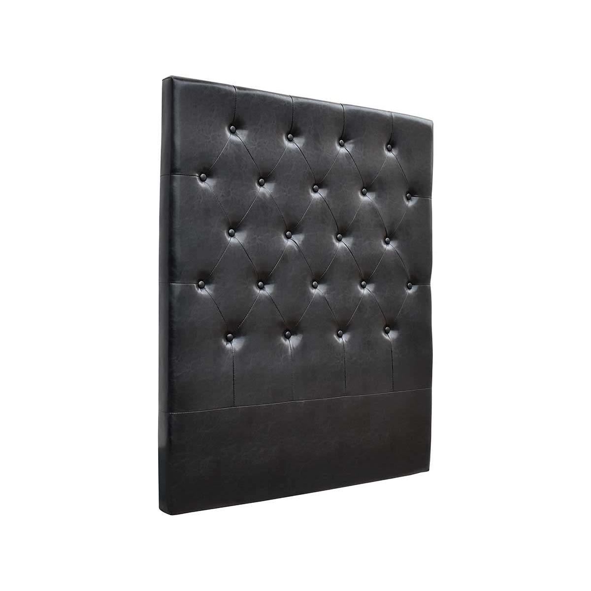 Habitat et Jardin Tête de lit capitonnée  Déco  - 99 cm - Noir - En PVC