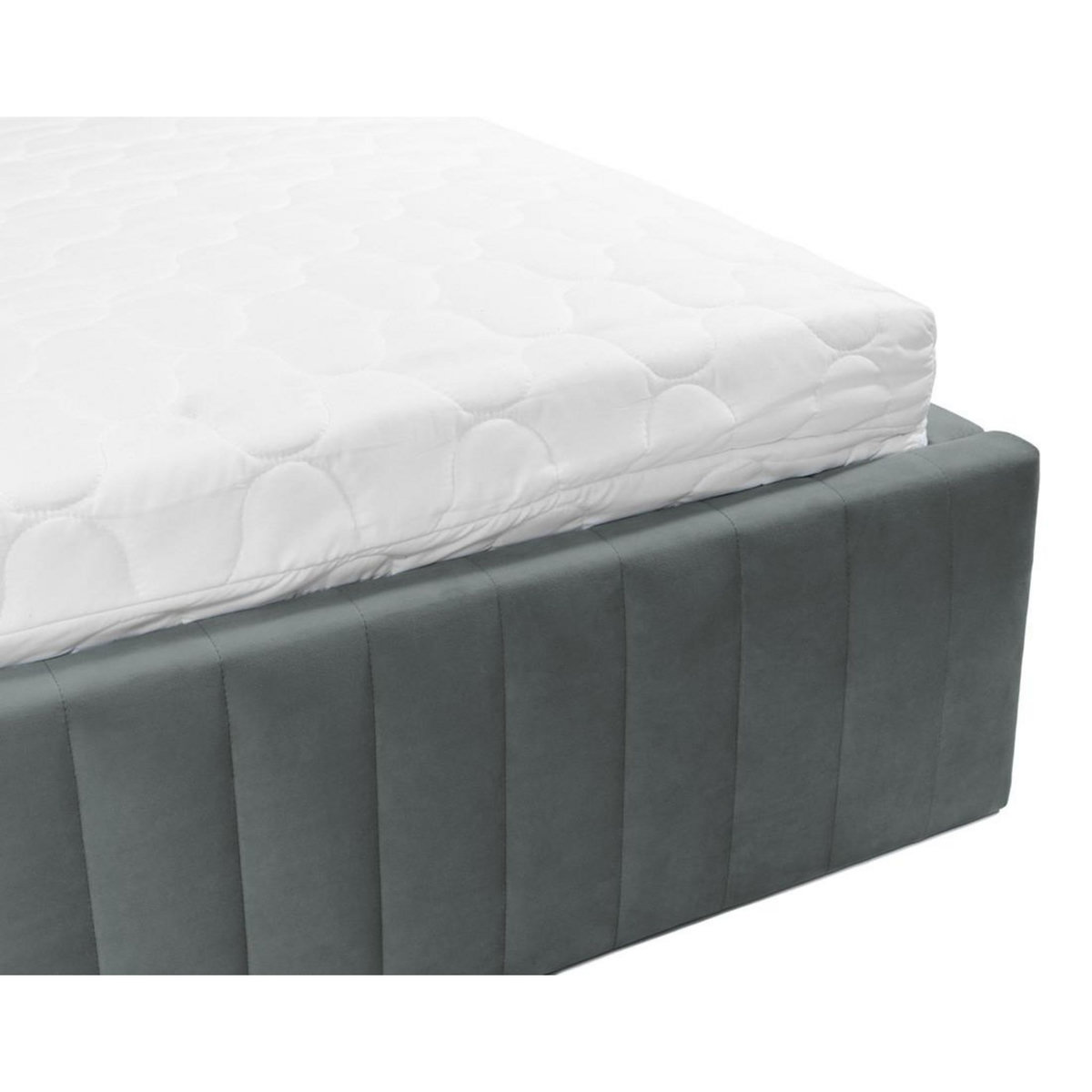 BEST MOBILIER Stuart - lit coffre - 180x200 cm - sommier inclus - en velours