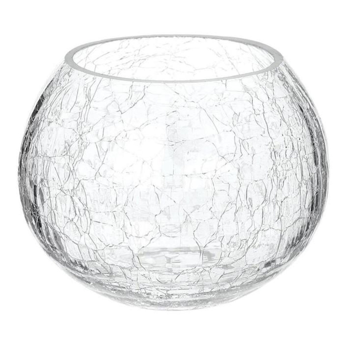 ATMOSPHERA Photophore en Verre  Craq  10cm Transparent