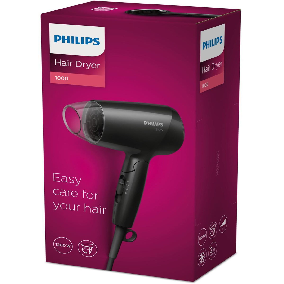 Philips Philips Essential Care BHC010/10 sèche-cheveux 1200 W Noir