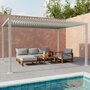 Voir la diapositive 2 : SWEEEK Pergola bioclimatique aluminium et acier lames orientables 4x3m Palace