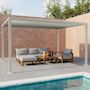 Voir la diapositive 2 : SWEEEK Pergola bioclimatique aluminium et acier lames orientables 4x3m Palace